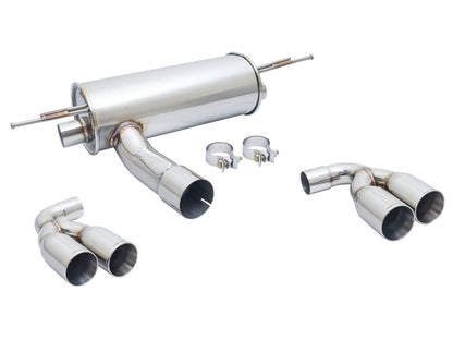 Megan Racing Axle Back Exhaust for 2016+ BMW M2 F87 - T-304 Stainless Steel, Black Chrome Finish