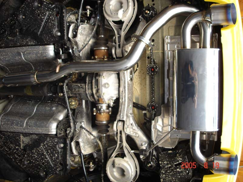 MEGAN RACING Nissan 350Z 2003-2009  – OE-RS Cat Back Exhaust with Blue Titanium Tips