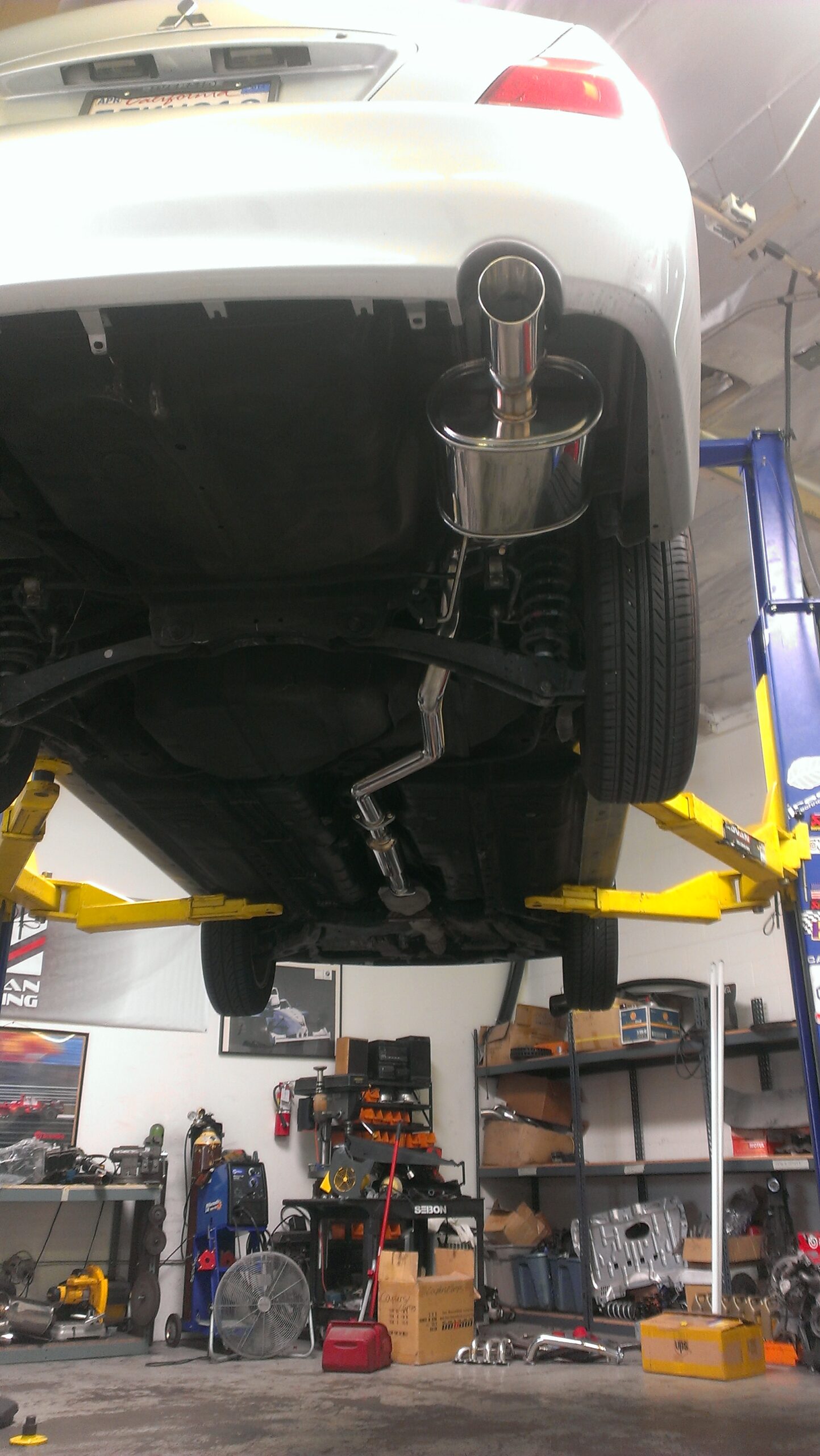 MEGAN RACING Mitsubishi Lancer 2002–2006 OE-RS Cat-Back Exhaust System – Burnt Rolled Tips
