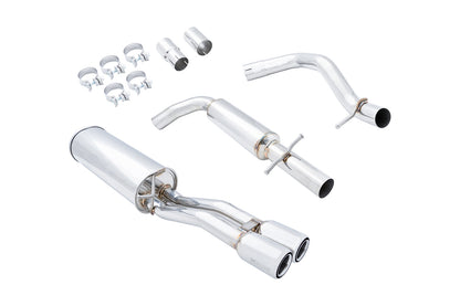 Megan Racing Cat-Back Exhaust System Dual Tip for 2003-2005 Volkswagen Jetta - 2.5" Tubing, 2.38" ID, Dual 3" Tips MR-CBS-VWJ03