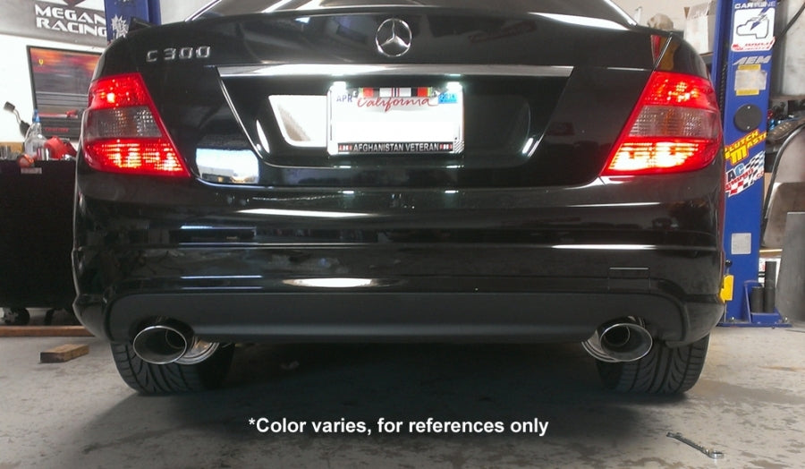 Megan Racing Mercedes-Benz C-Class C300 / C350 V6 Sedan 2008–2014 Rear Section Exhaust – Burnt Rolled Tips (OE-RS)