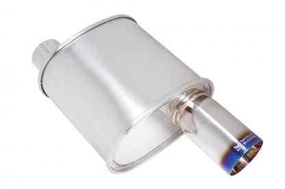 Megan Racing - Universal Exhaust F-RT Turbo Muffler 3" Pipe 3.5" Single Various Finishes MR-MU-FRT-T