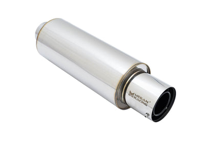 Megan Racing Muffler 2.5 Inlet 4" Tip W/Silencer Universal Exhaust M-N1 - LWT-MU-N1