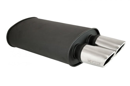 Megan Racing Universal Exhaust O-VA Muffler Dual Oval Burnt Tips for Universal - MR-MU-OVA-2