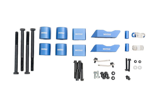 Megan Racing Subframe Correction & Spacer Lift Kit for 2019+ Subaru Forester +40mm Front +58mm Rear Mild Steel / Machined Aluminum MRK-SFT-SLG01