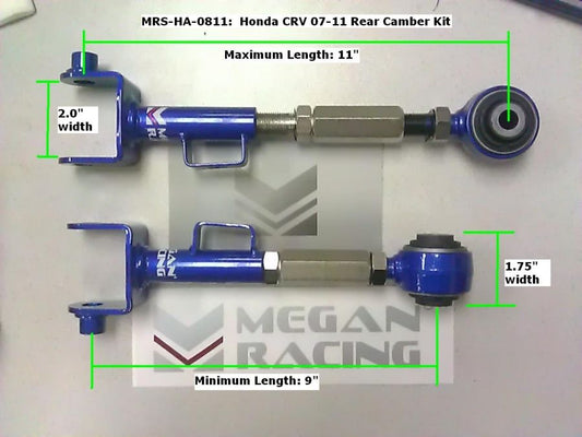 Megan Racing Rear Camber Kit for 2007-2011 Honda CR-V - Hardened Rubber 2-Piece Set MRS-HA-0811