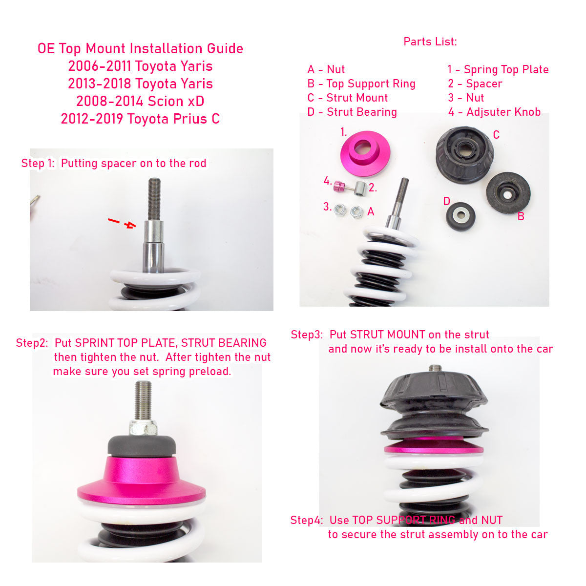 GODSPEED Toyota Yaris (XP90) 2006-11 MonoSS Coilovers