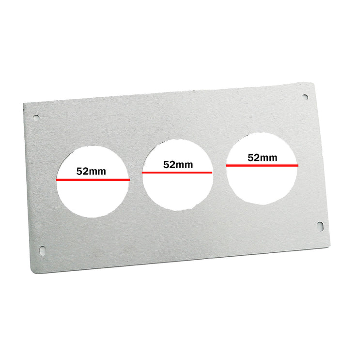 BULL BOOST PERFORMANCE Aluminum Radio Replacement Plate Cover 52mm Gauge For Ford Mustang Foxbody 1987-1993