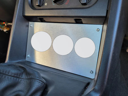 BULL BOOST PERFORMANCE Aluminum Radio Replacement Plate Cover 52mm Gauge For Ford Mustang Foxbody 1987-1993
