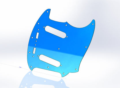 Fender Mustang Classic Series styled Real CARBON FIBER Glossy Guitar Pickguard