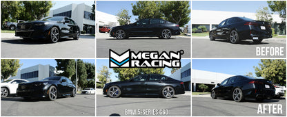 Megan Racing Euro Series Coilover Kit for 2024 BMW 5‑Series G60 AWD – 30‑click damping, monotube, full-length adjustability - MR-CDK-BG60X-EU