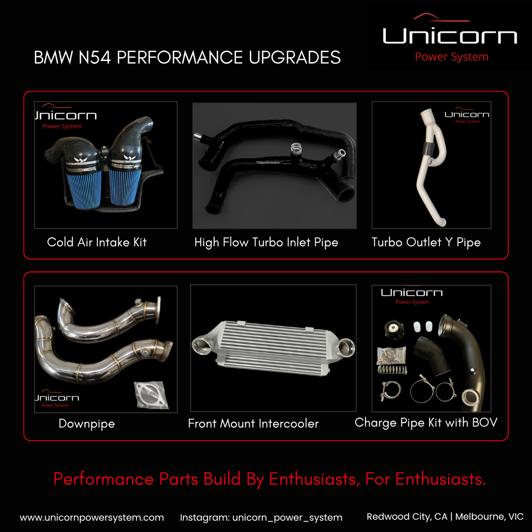 Cold Air Intake Kit for BMW N54 – 335i (2007–2011), 135i (2008–2013), Z4 (2009–2015) Twin Turbo – Unicorn Power System