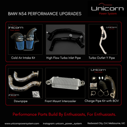 Performance Racing 3" Catless Downpipe For BMW N54 135I 335I E82 E90 E92