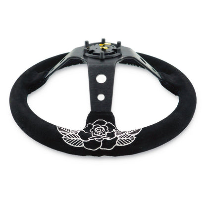 BW Rose Steering Wheel + Hub Adapter Kit For 96-06 Civic Prelude, S2000, Accord, RSX
