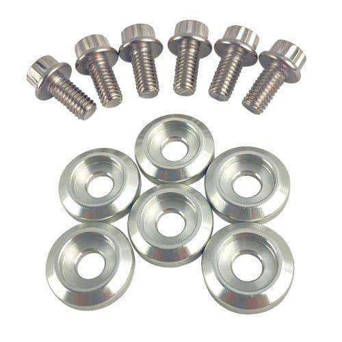 BLOX RACING V2 Fender Washers Kit, M6 12pt - 6pc Large diameter