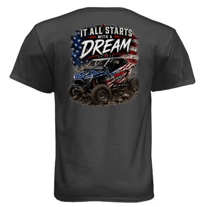 TMF Apparel Flag Starts With A Dream Tee