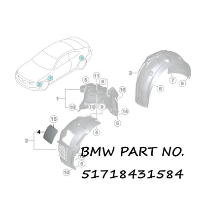 REV9 Aluminum Bulb Replacement Cover in Wheel liner fits BMW G87 M2 2023-25 (Black)