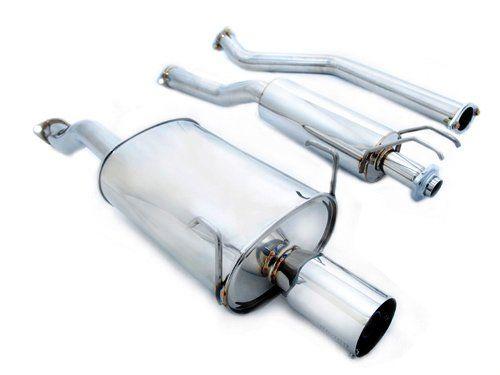 Megan Racing Cat-Back Exhaust OE RS for 2008-2014 Subaru Impreza WRX Hatchback - Titanium Alloy, Blue Tip - Various Colors