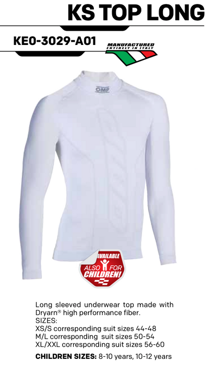 OMP KS Karting Long Sleeve Top