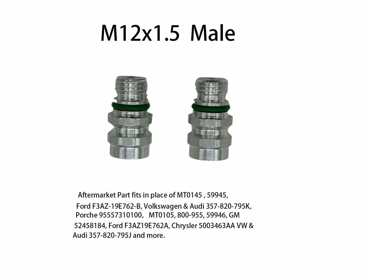 M12x1.5 Male High Side A/C Port Valve for Chevy GMC Ford Chrysler VW Jeep