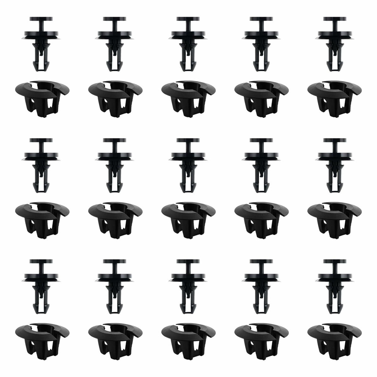 15-Pc Front Bumper & Splash Shield Retainer Clips Set – OEM 15733971/15733970