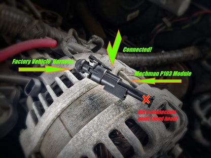 Mechman 400 Amp RVC Bypass High Output Alternator 2014+ Chevrolet GMC Cadillac - Green Billet