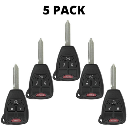 5 Pack - Jeep 4 Button Remote Head Key 2007-2018 For FCC: OHT692713AA