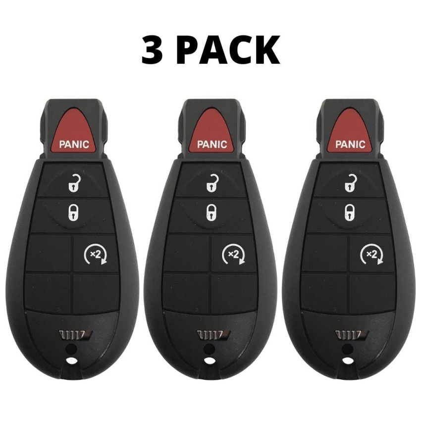 Dodge Ram 4 Button Fobik 2013-2022 for GQ4-53T | Aftermarket (3 Pack)