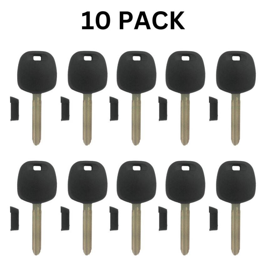 Toyota Scion Transponder Key Shell TOY43 w/ Chip Slider (10 Pack)