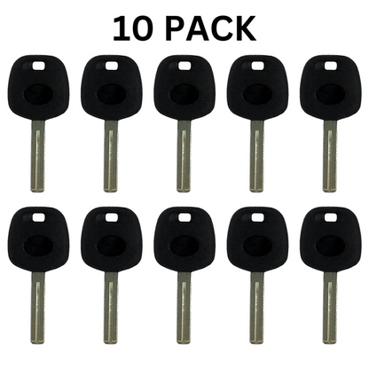 Lexus Scion Toyota Short Blade Transponder Key Shell TOY48 w/ Chip Slider (10 Pack)