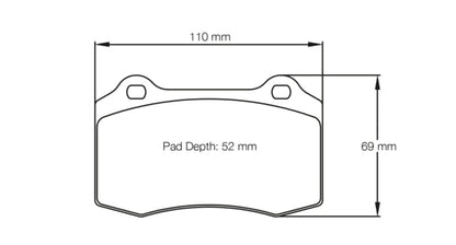 Pagid Racing Brake Pads No. 1408 (Rear)