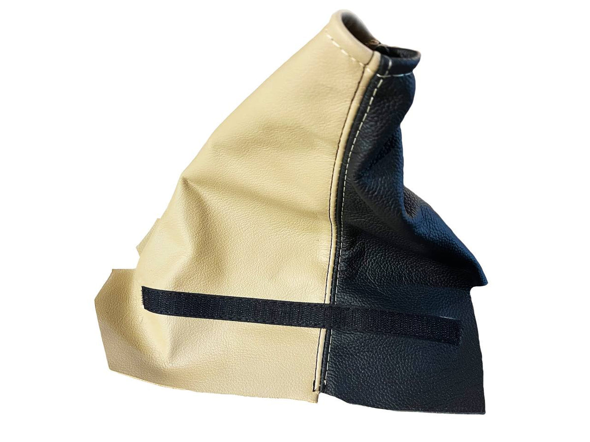 For 1997-2004 CORVETTE C5 Black & Oak Tan Leather Shift, E-Brake boot, Console, Grab, 2X Door Handle Cover