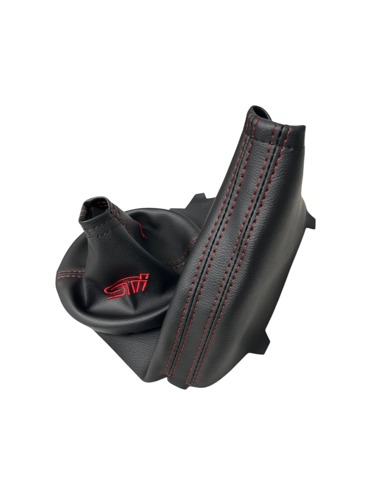 For SUBARU STI 2015-2021 Embroidered PU Leather Shift & Handbrake Boot Cover
