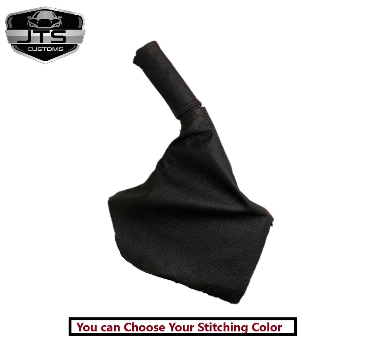 2008 - 2016 Subaru Impreza WRX STI Shift E-Brake Boot & Console Lid Cover Set In Black With Red Stitching