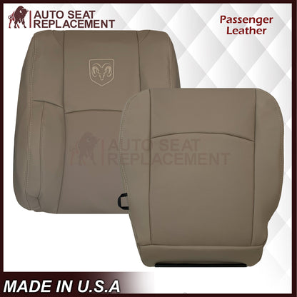 2009 - 2012 Dodge Ram 1500 2500 3500 Laramie Replacement Seat Cover in Light Pebble “Tan" With Perforated Inserts: Choose From Variants