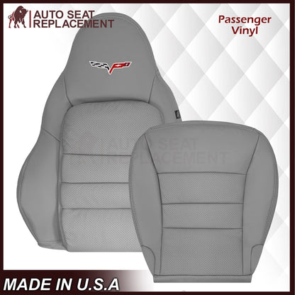 2005-2013 Chevy Corvette Replacement Seat Covers: C6 Gray Perforated