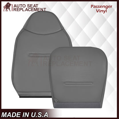 2001 - 2007 Ford F250 F350 F450 F550 Work Truck Super Duty XL Replacement Seat Covers in Gray Vinyl