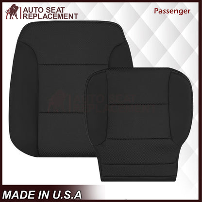2014-2019 GMC Sierra W/T Base Work Truck Replacement Cloth Seat Cover: Black