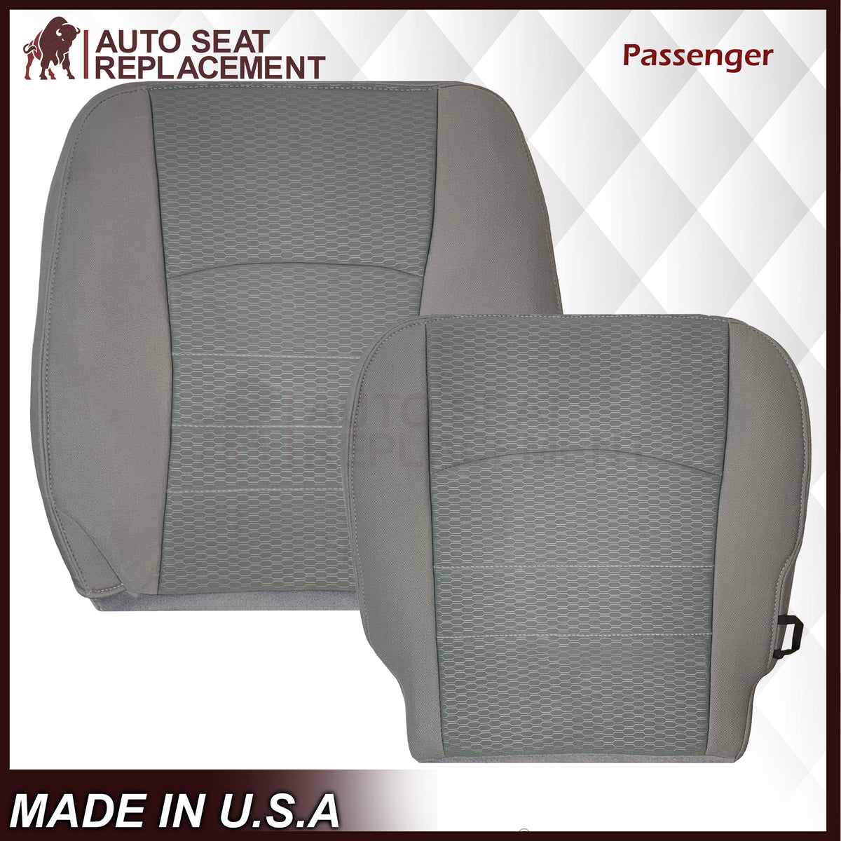 2013-2018 Dodge Ram ST Tradesman Bottom or Top Replacement Seat Cover: Cloth Diesel Gray