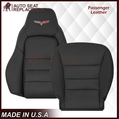 2005 - 2013 Chevy Corvette Replacement Black Perforated Seat Covers