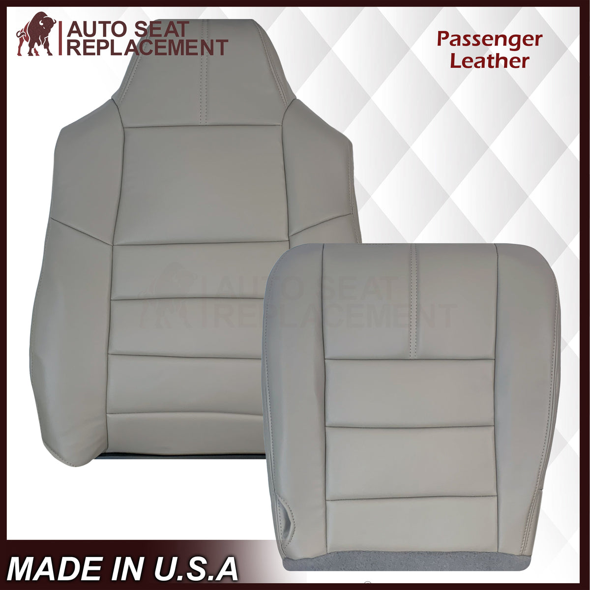 2008-2010 Ford F-250 F-350 F-450 F-550 Lariat Seat Cover in Medium Stone Gray: Choose From Variants