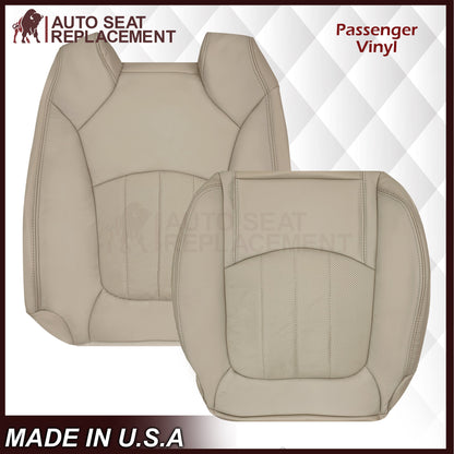 2008-2012 Buick Enclave Perforated Replacement Seat Covers In Tan: Choose Leather or Syn. Leather