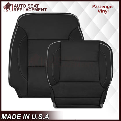 2014-2019 Chevy Silverado 1500 2500HD 3500HD High Country Replacement Perforated Genuine Leather OR Synthetic Leather Seat Covers: Black