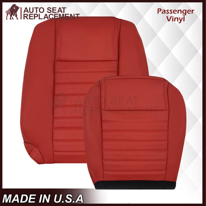 2005-2009 Ford Mustang Synthetic Leather Replacement Seat Cover In Crimson Red : Choose From Variation