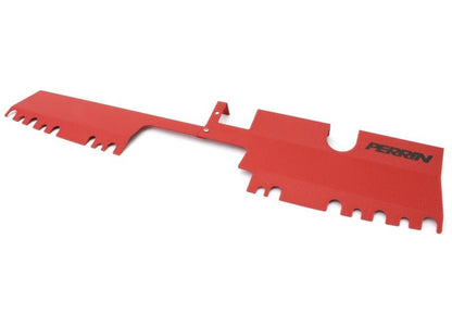 Perrin [15-21 WRX/STI] Radiator Shroud | With OEM Intake Scoop - Red