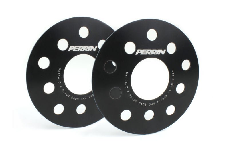 Perrin [15-25 WRX, 05-21 STI, 15-22 Outback, 15-22 Legacy, 19-22 Forester] 3mm Wheel Spacers Black