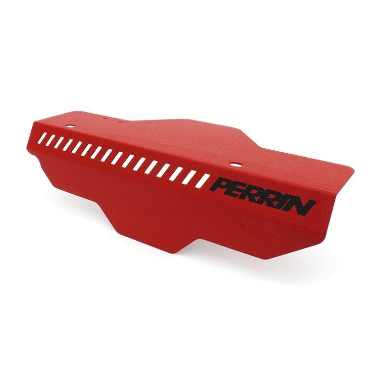 Perrin [02-14 WRX, 04-21 STI] Belt Cover Black - Black/Red/Neon Yellow