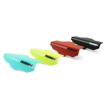 Perrin [02-14 WRX, 04-21 STI] Belt Cover Black - Black/Red/Neon Yellow