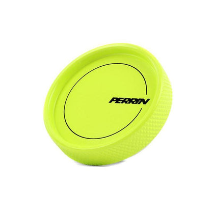 Perrin Oil Cap Round Style Neon Yellow Most Subaru Models