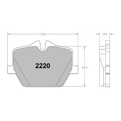 Performance Friction PFC Brake Pads 2220.332.16.44 (Rear)